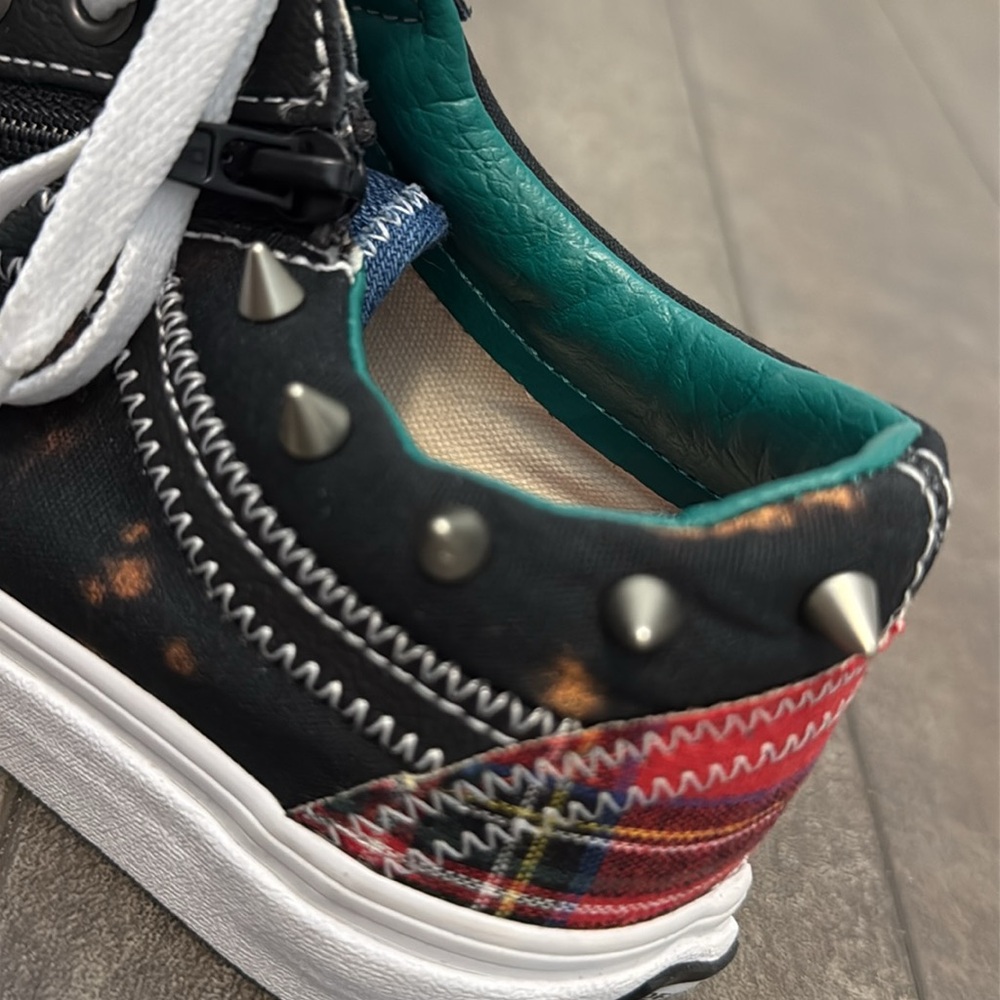 NEW! Vans Old Skopl Zip Tartan Daze Spike Sneakers, unisex. Mens 6, Womans 7.5 - Picture 15 of 16